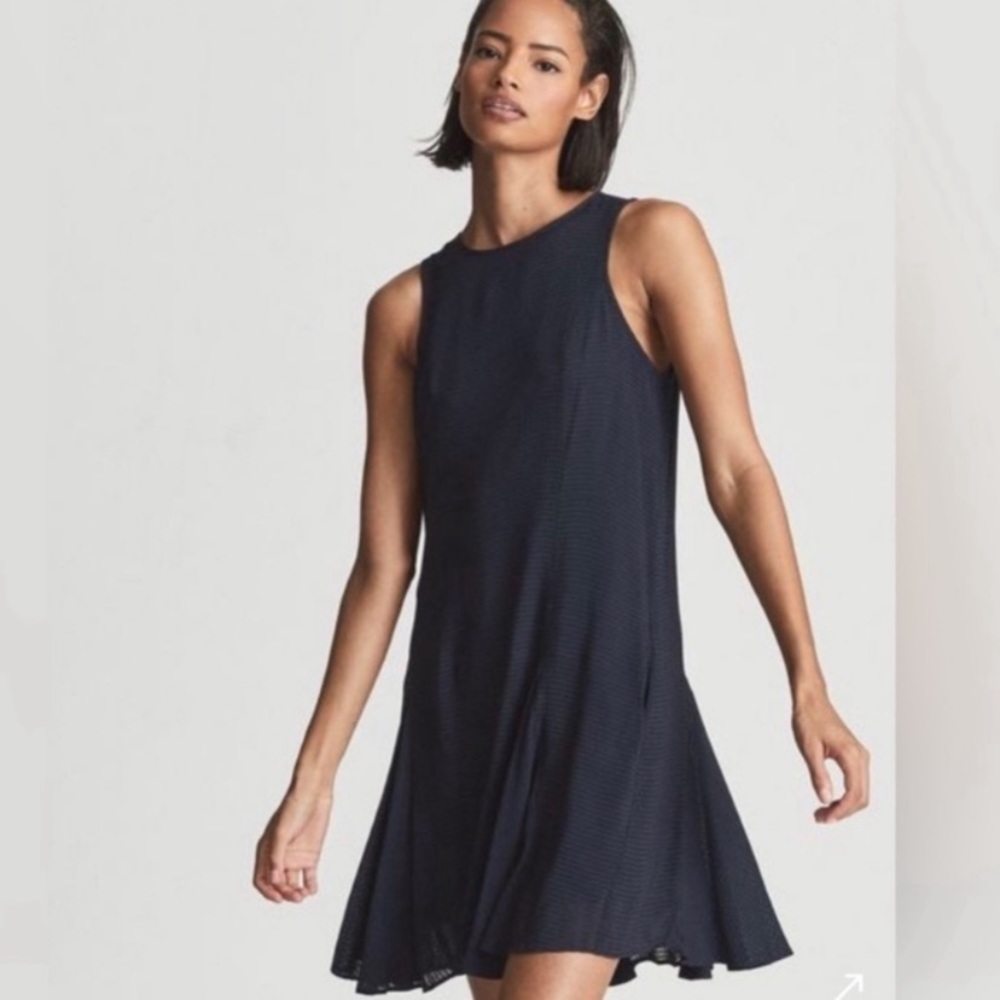 Reiss Navy Blue Sleeveless Mini Dress